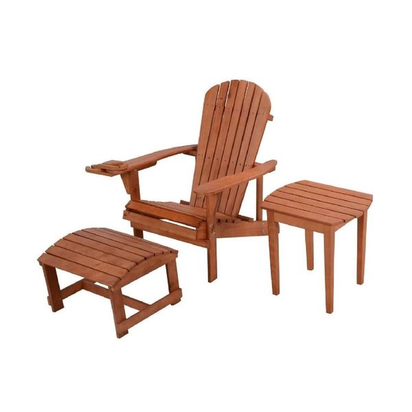 W Unlimited Earth Collection Adirondack Chair with Phone & Cup Holder, Walnut SW2101WN-CHOTET